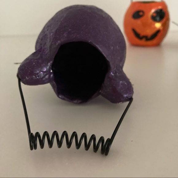 Mini Pumpkin Halloween Holiday Decor Set Of 3 Mini Jack O’ Lanterns - Picture 4 of 13